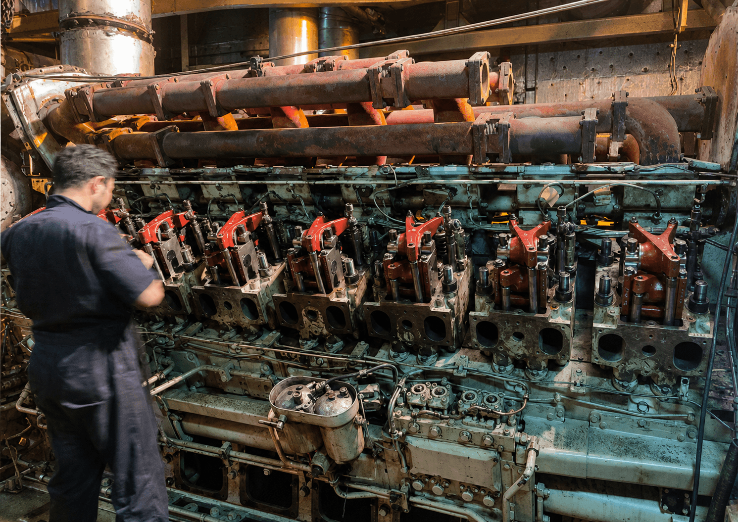 Industrial engine overhaul