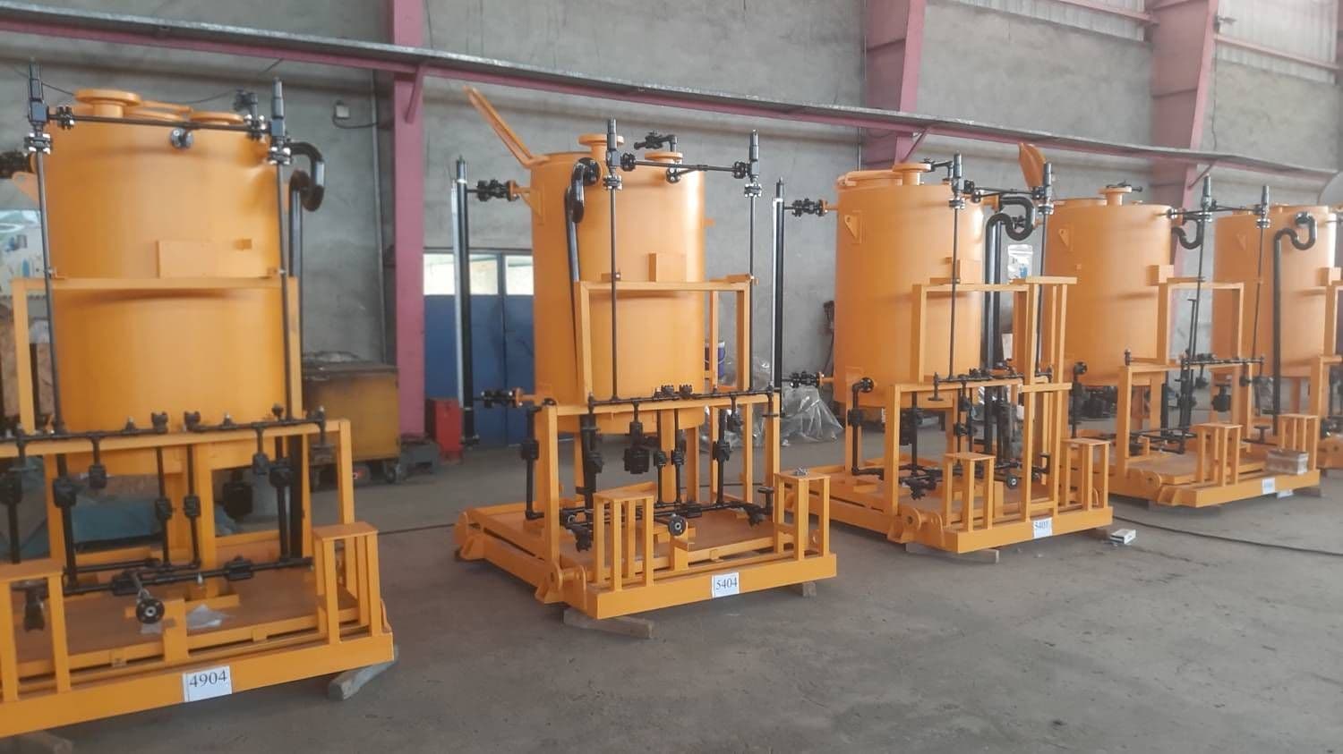 Process skids ready for delivery