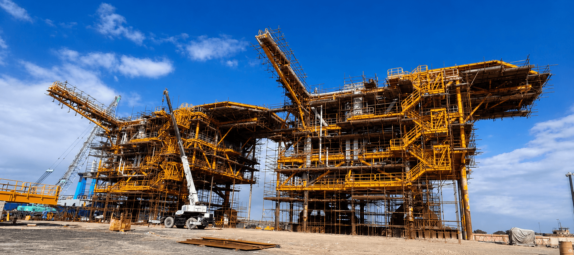Offshore structure under construction