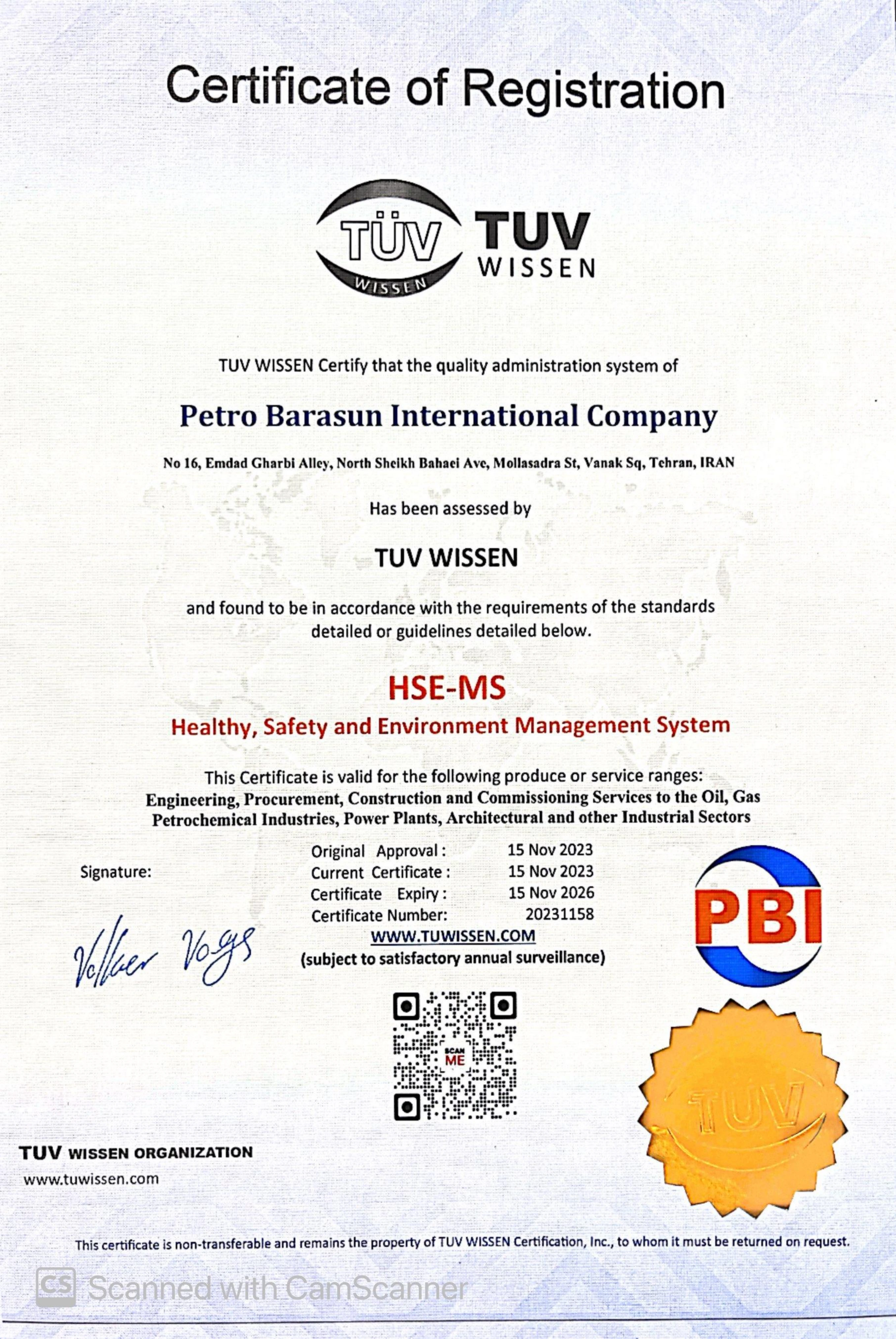HSE-MS - Petro Barasun International Company